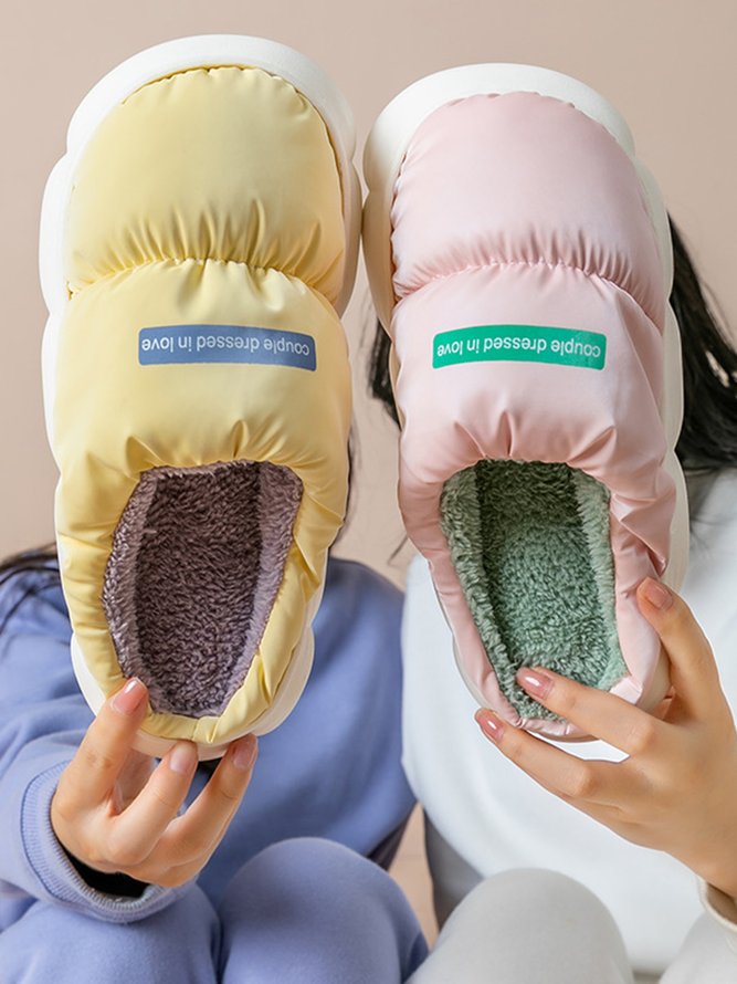 Down Warm Couples Home Warm Slippers