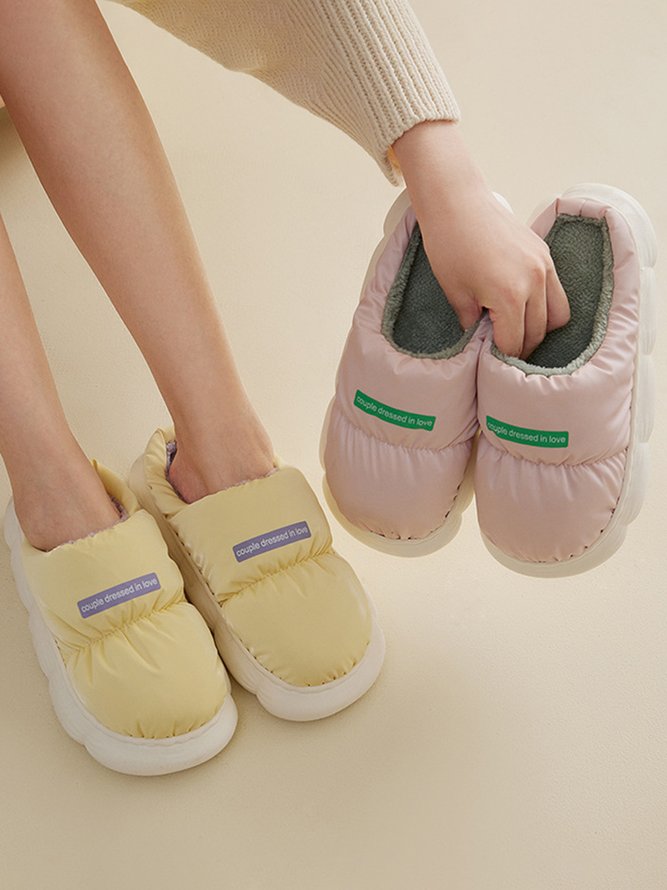 Down Warm Couples Home Warm Slippers
