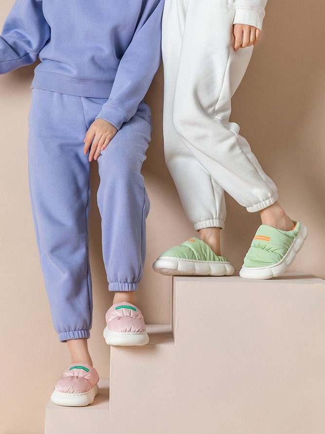 Down Warm Couples Home Warm Slippers