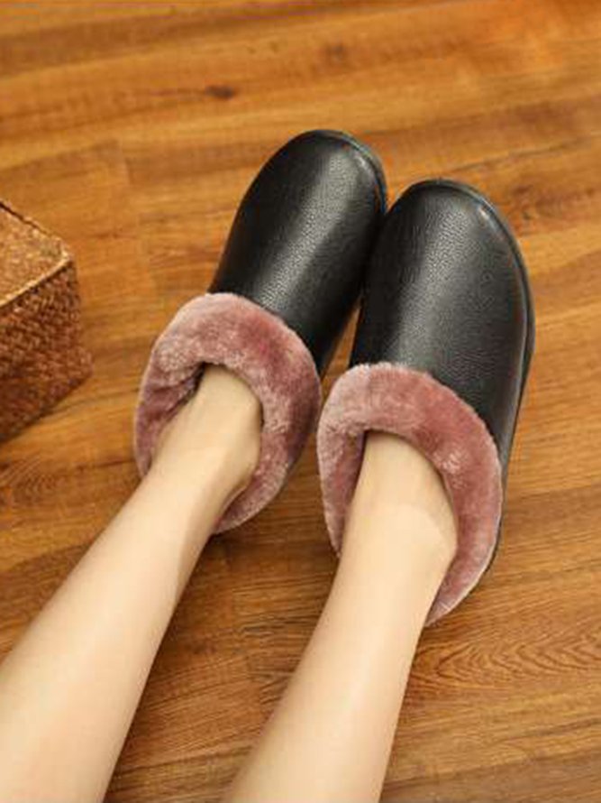 Simple Casual Warm Plush Ankle Boots