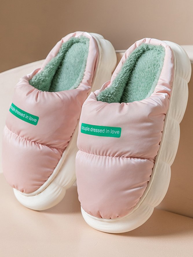 Down Warm Couples Home Warm Slippers