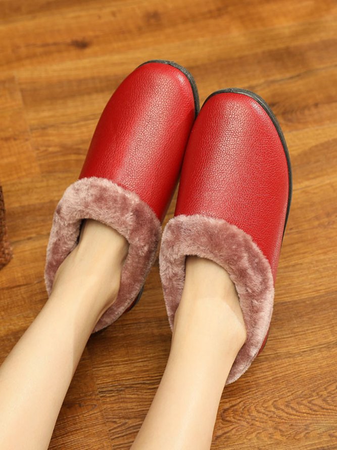 Simple Casual Warm Plush Ankle Boots