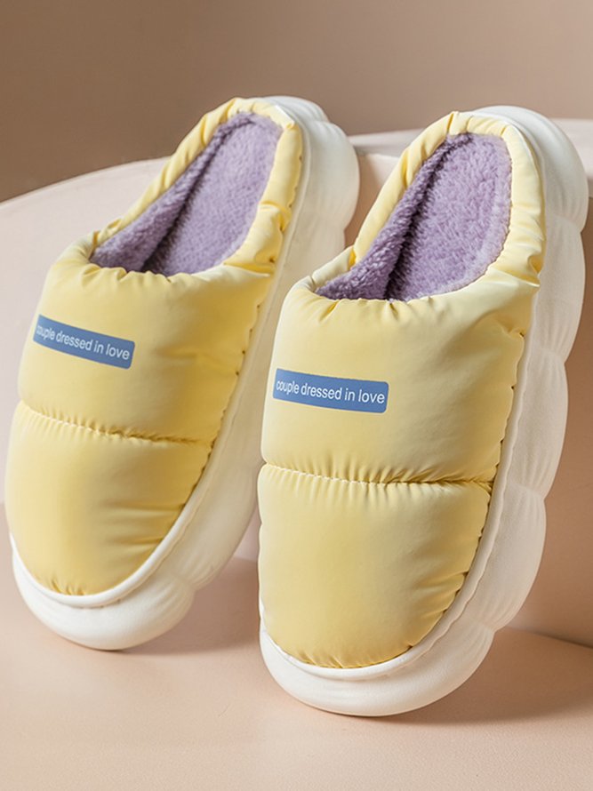Down Warm Couples Home Warm Slippers