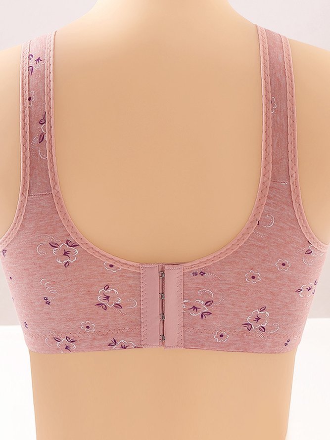 Breathable Back Buckle Thin No Wire Bra Plus Size