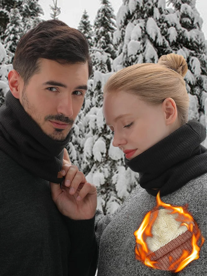 Fleece Thickening Scarf Neck Sleeves Autumn Winter Outdoor Sports Daily Warm Accessories
