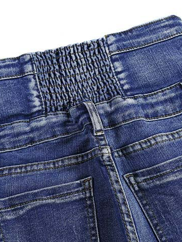 Buttoned Tight Denim Casual Jean