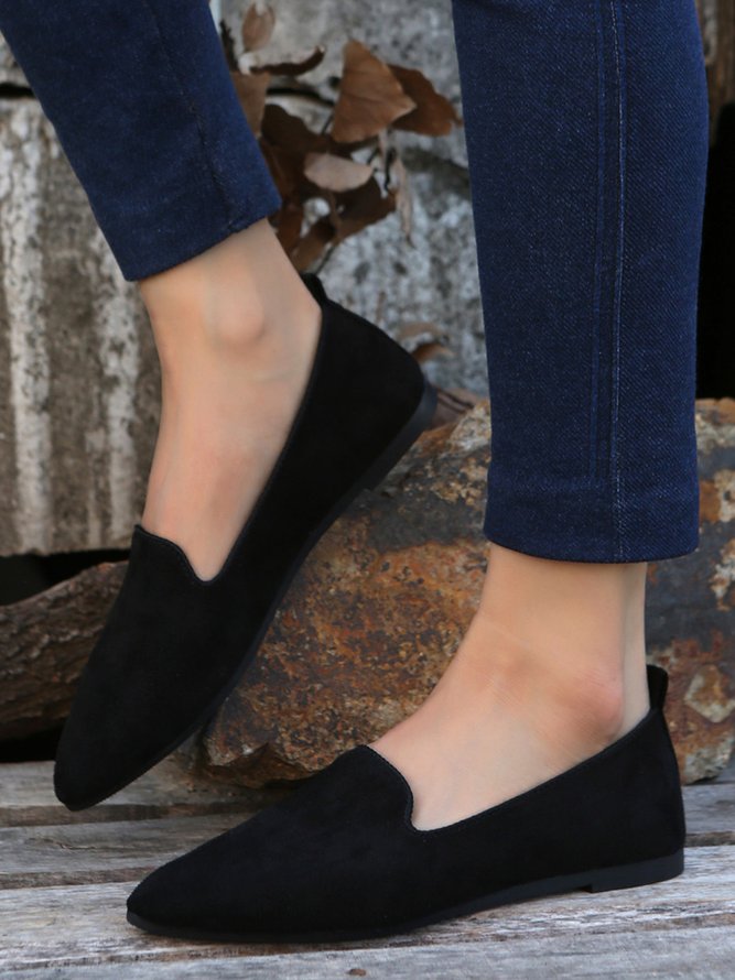 Women's Comfortable Suede Pump Flat Heel Flat Shoes
