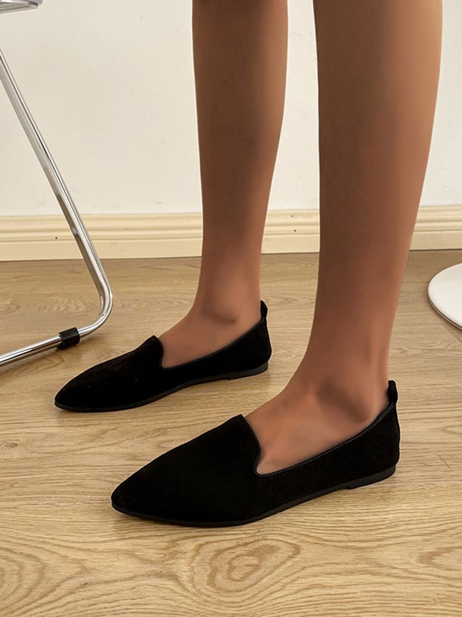 Women's Comfortable Suede Pump Flat Heel Flat Shoes
