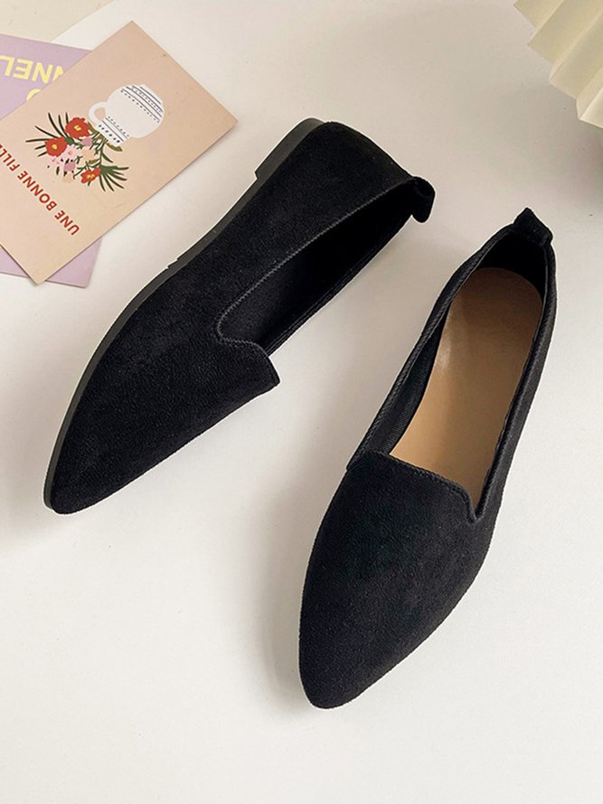 Women's Comfortable Suede Pump Flat Heel Flat Shoes