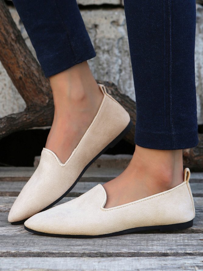 Women's Comfortable Suede Pump Flat Heel Flat Shoes