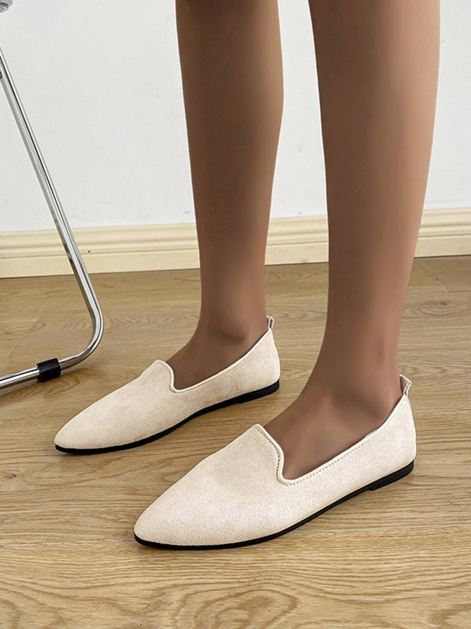 Women's Comfortable Suede Pump Flat Heel Flat Shoes