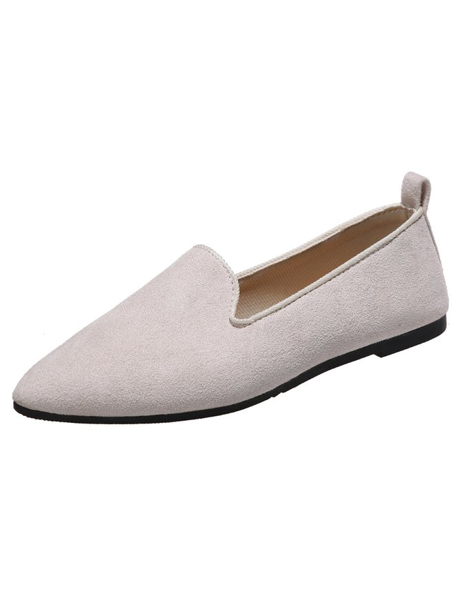 Women's Comfortable Suede Pump Flat Heel Flat Shoes