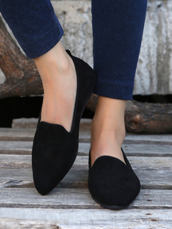 Women's Comfortable Suede Pump Flat Heel Flat Shoes