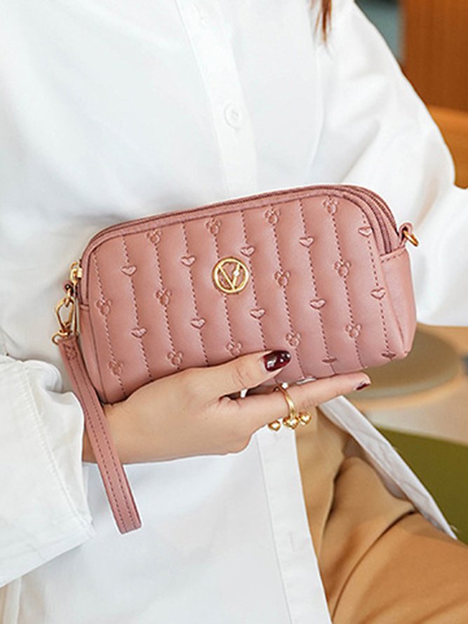 Trendy Metallic Embroidered Crossbody Messenger Bag