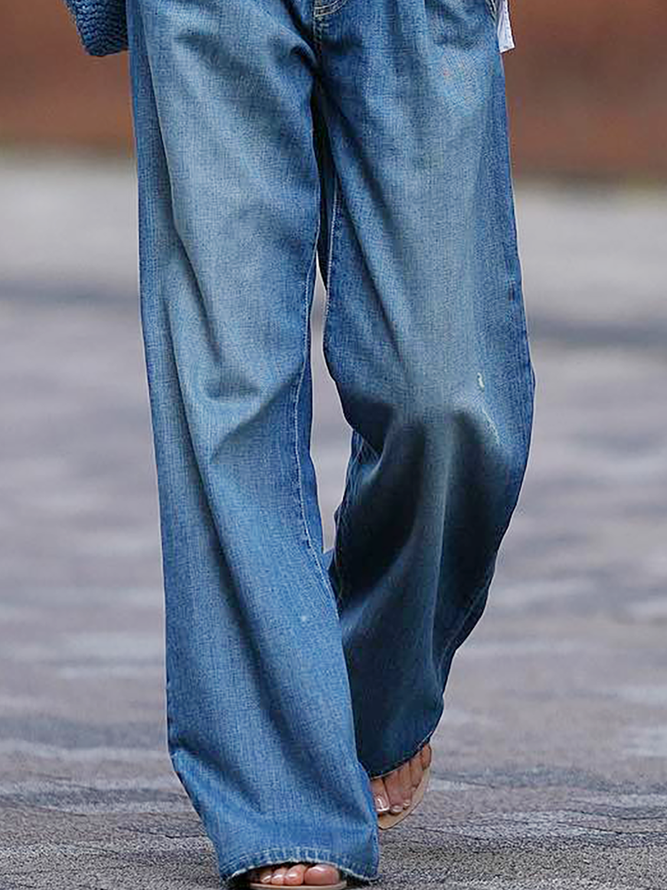 JFN Loose Casual Wide Leg Jeans