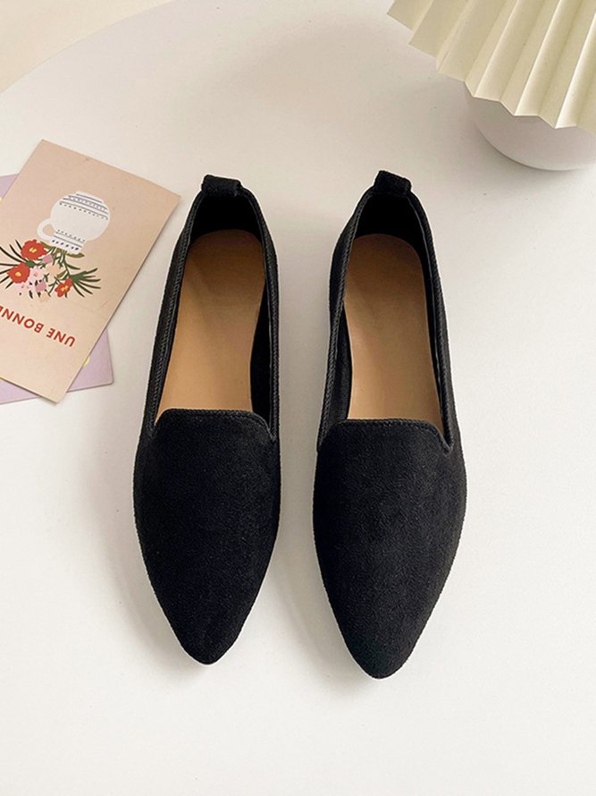 Women's Comfortable Suede Pump Flat Heel Flat Shoes