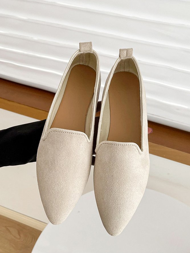 Women's Comfortable Suede Pump Flat Heel Flat Shoes