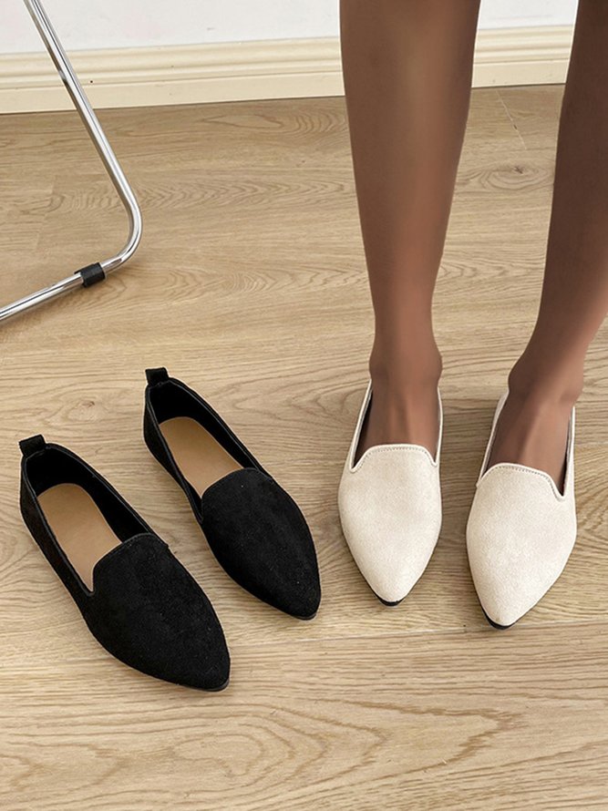 Women's Comfortable Suede Pump Flat Heel Flat Shoes