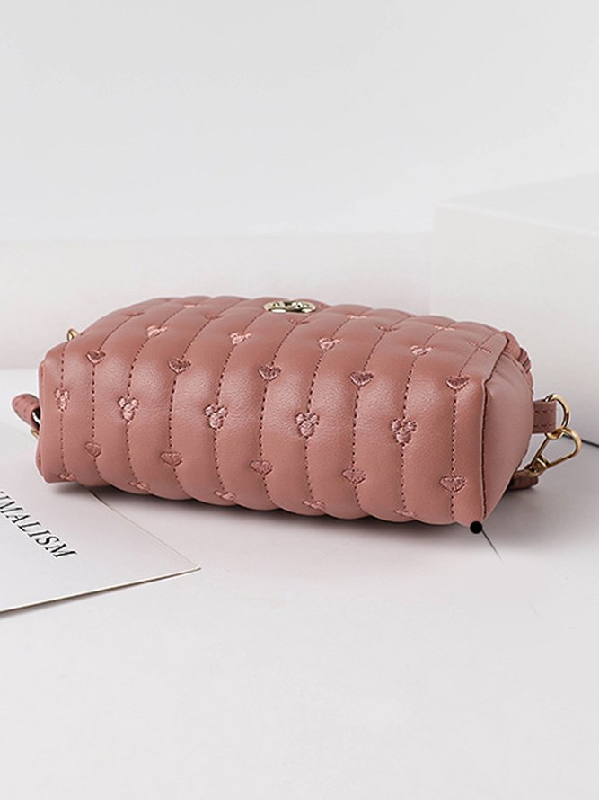 Trendy Metallic Embroidered Crossbody Messenger Bag