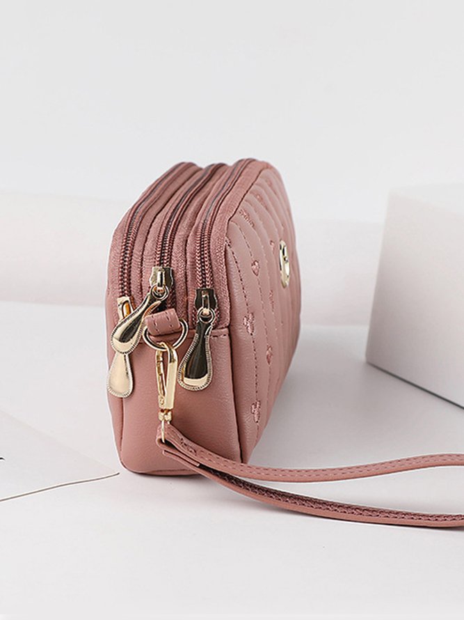 Trendy Metallic Embroidered Crossbody Messenger Bag