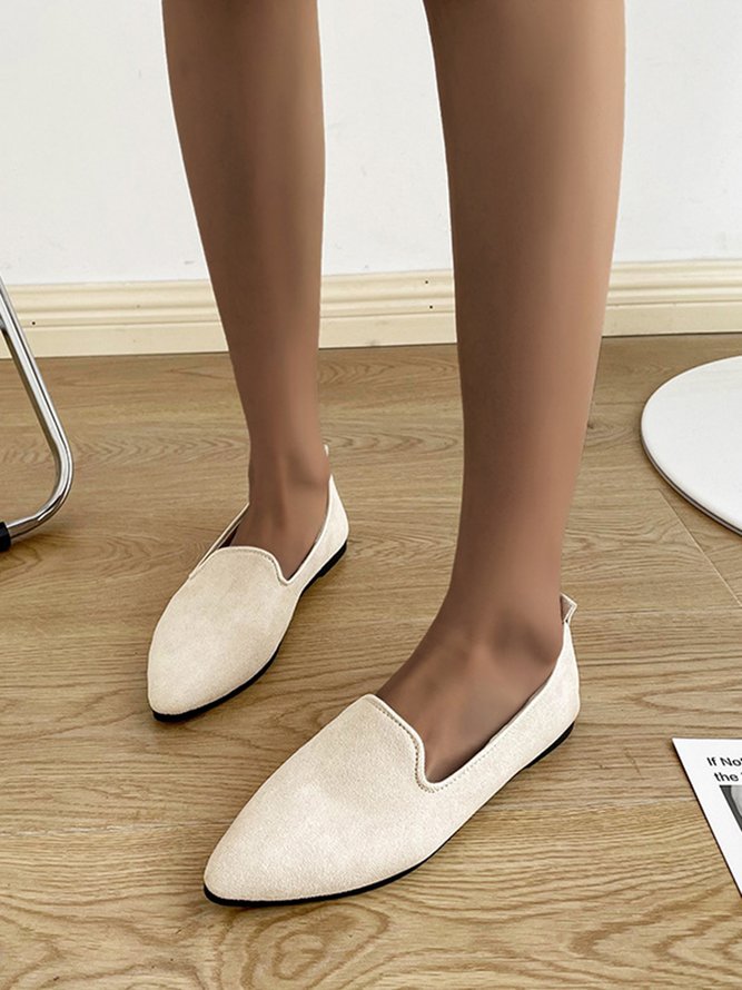 Women's Comfortable Suede Pump Flat Heel Flat Shoes