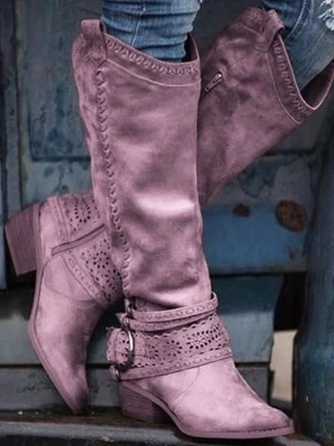 Daily Hollow-Out Spring/fall Cowboy Boot