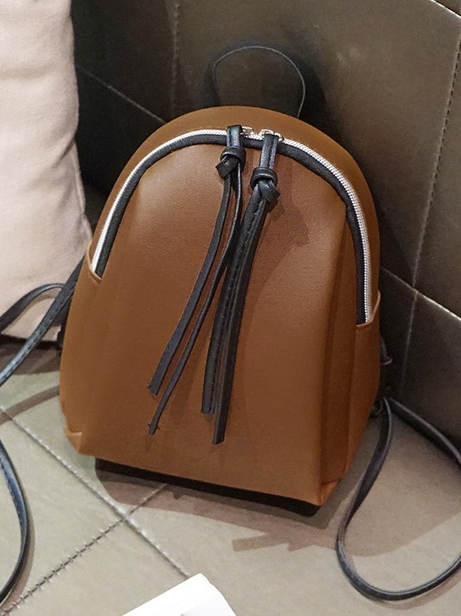 Vintage Fringe Backpack Zip Backpack