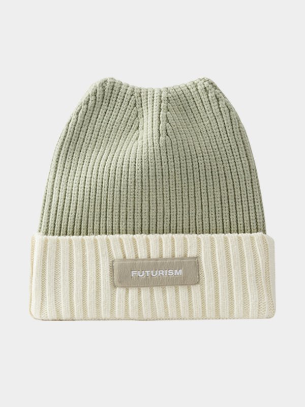 Casual Two Tone Twist Pattern Knit Beanies Everyday Outdoor Accessories