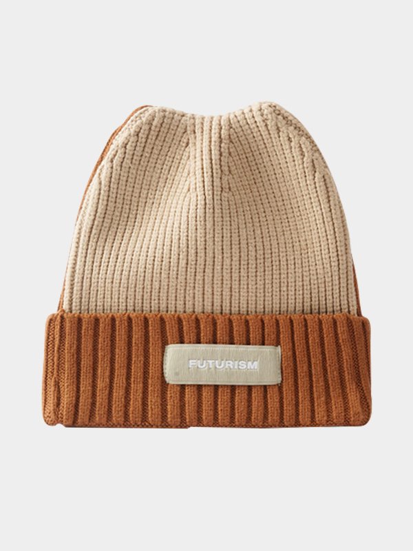 Casual Two Tone Twist Pattern Knit Beanies Everyday Outdoor Accessories