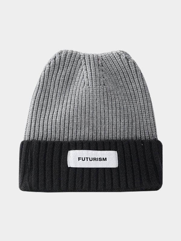 Casual Two Tone Twist Pattern Knit Beanies Everyday Outdoor Accessories