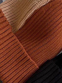 Casual Two Tone Twist Pattern Knit Beanies Everyday Outdoor Accessories
