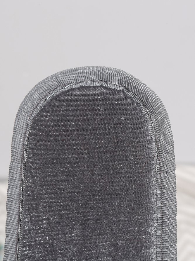 Casual Bow Decor Plain Velvet Living Room Slippers
