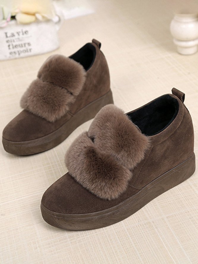 Plush Height Increasing Shoes