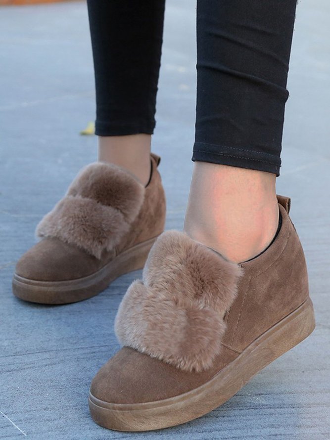 Plush Height Increasing Shoes