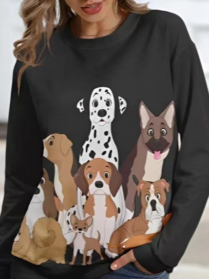 Dog Casual Loose Sweatshirt