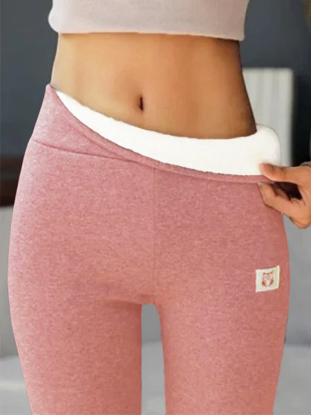 Women's - Basics Fleece Lined High Waist Skinny Soft Clouds Leggings