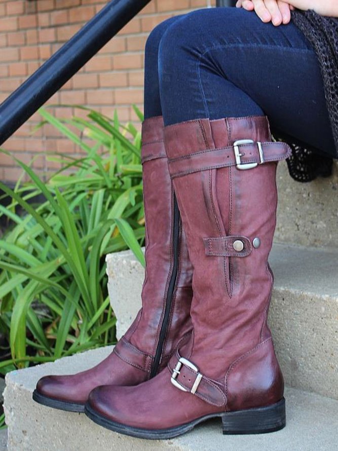 All Season Daily Flat Heel Boots
