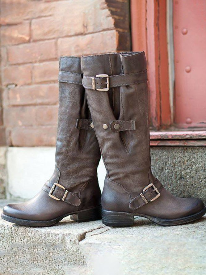 All Season Daily Flat Heel Boots