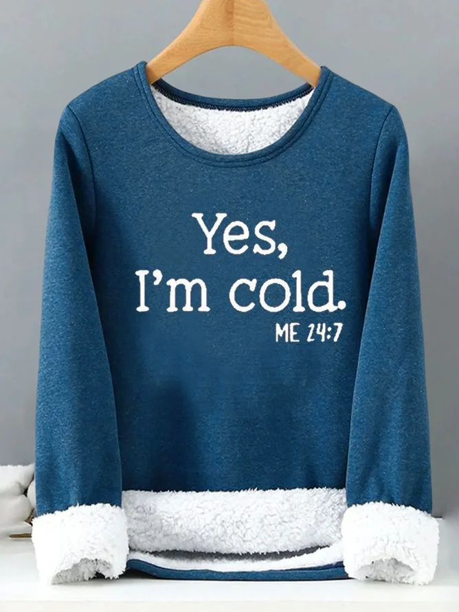 Text Letters Casual Sweatshirt