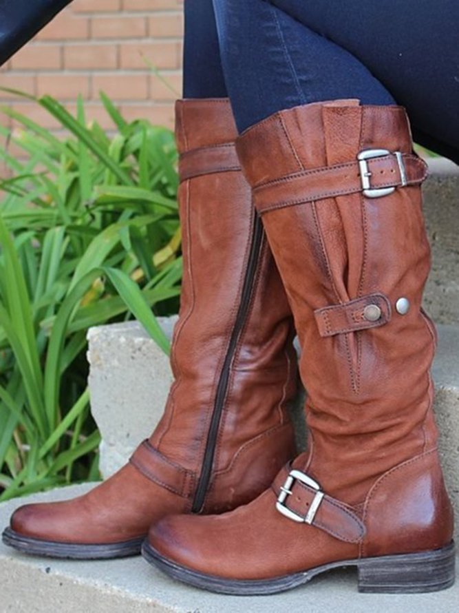 All Season Daily Flat Heel Boots