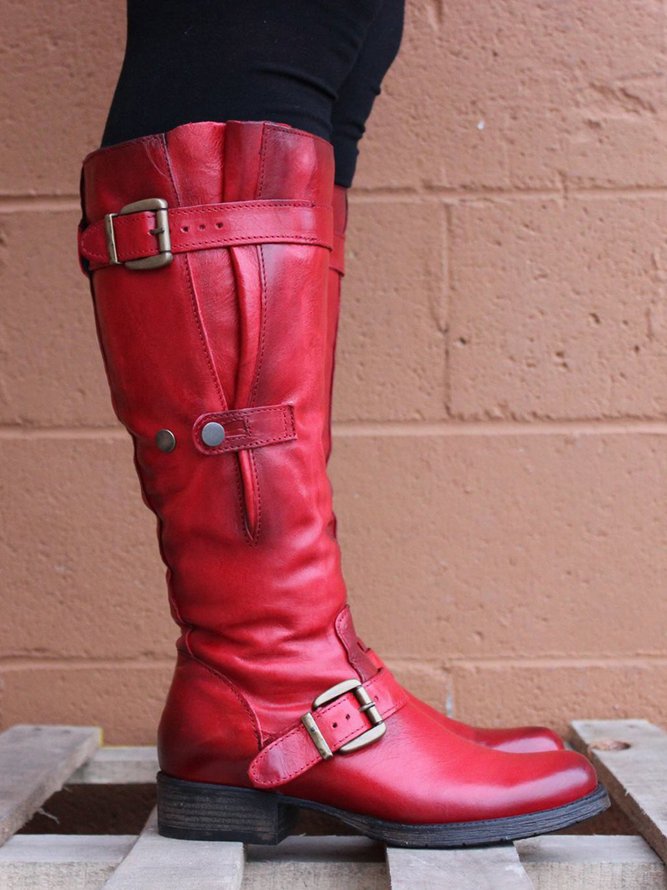 All Season Daily Flat Heel Boots