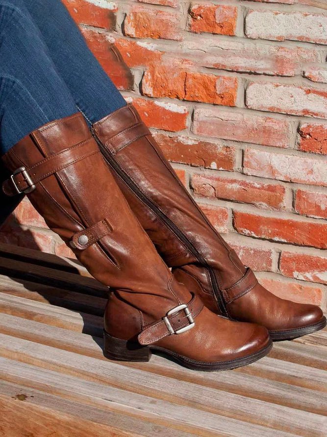 All Season Daily Flat Heel Boots