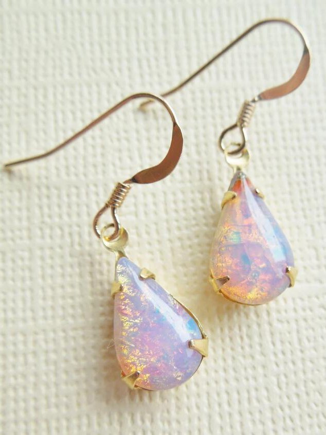 Casual Opal Moonstone Drop Earrings Everyday Versatile Jewelry