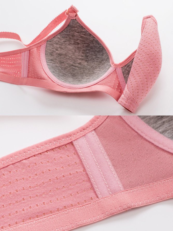 Sexy Lace Breathable Rhinestone Push Up Bra Plus Size