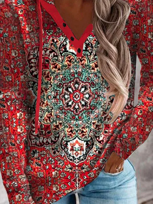 Hoodie Loose Casual Ethnic Sweatshirt