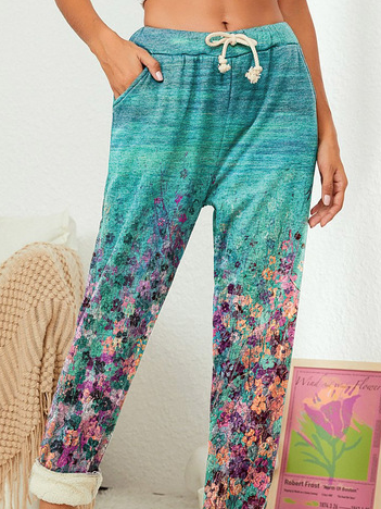 Floral Loose Casual Casual Pants