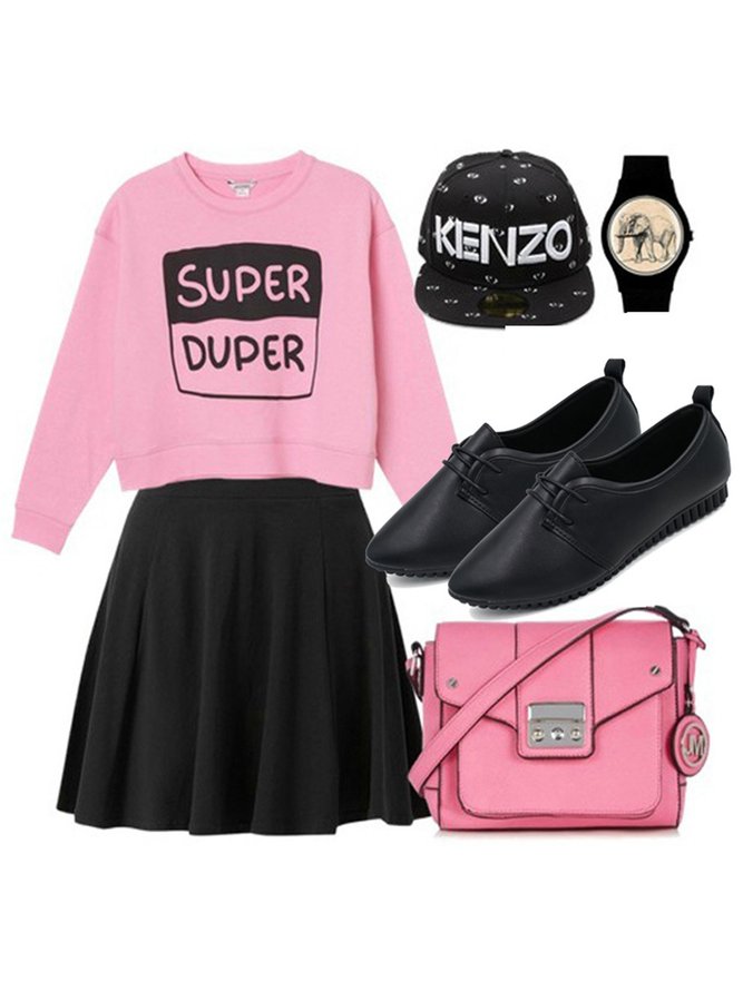 Solid Casual Simple Commuter Lace Up Flat Shoes