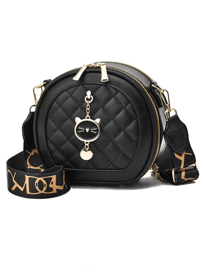 Cat Zip One Shoulder Crossbody Bag