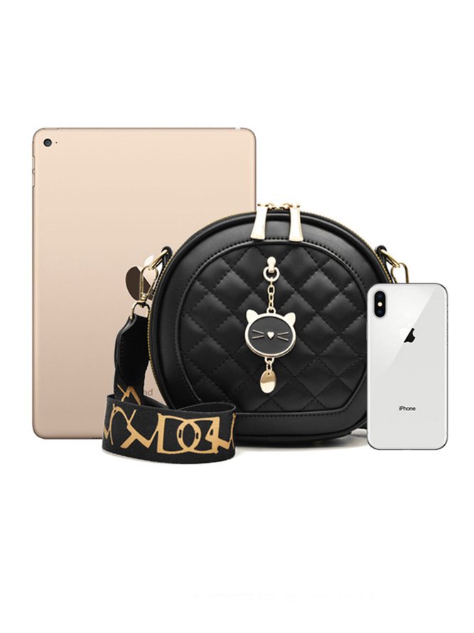 Cat Zip One Shoulder Crossbody Bag