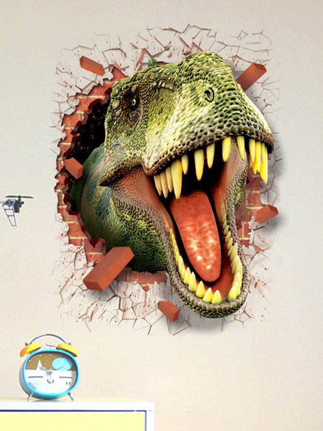 3D Creative Dinosaur Decorative Sticker Bedroom Wall Sticker